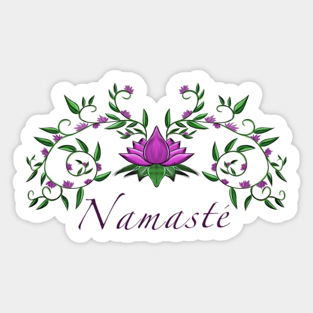 Namaste Lotus Sticker by TonyaRoach143